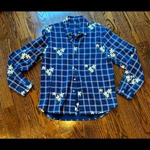 Plaid flower shirt